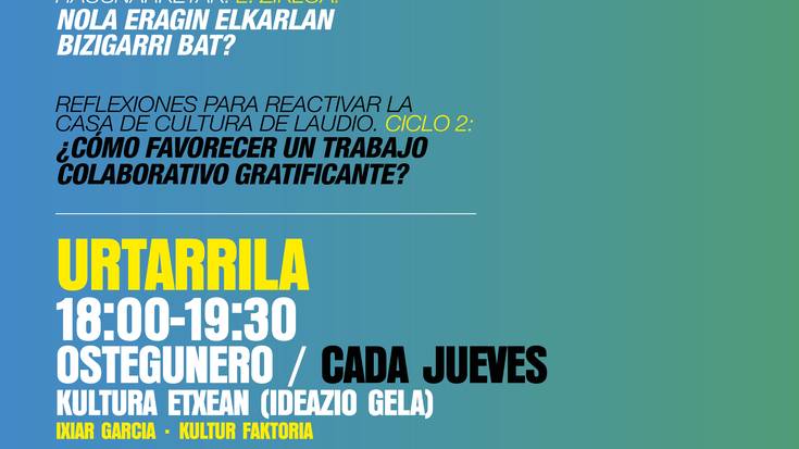 Laudioko Kultura Etxea berpizteko beste hiru ikastaro eskainiko dira hil honetan