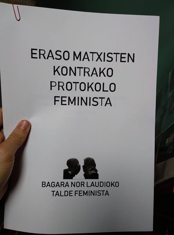 Eraso matxisten aurkako protokoloa aurkeztuko du Bagara Nor taldeak asteazkenean