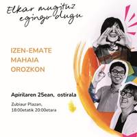 Euskaraldiko izen-emate mahaia Orozkon