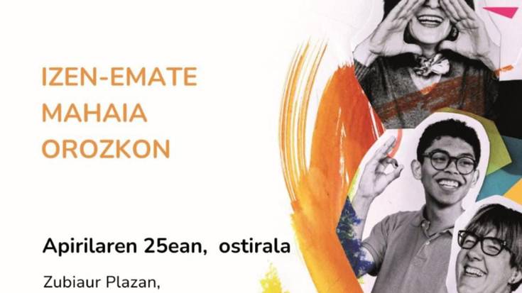 Euskaraldiko izen-emate mahaia Orozkon