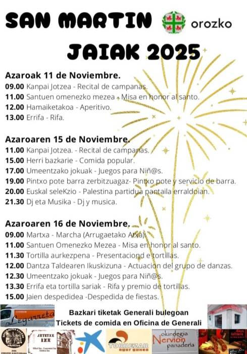 Orozkoko San Martin jaiak