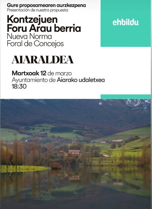 EH Bilduren proposamena: Kontzejuen Foru Arau berria