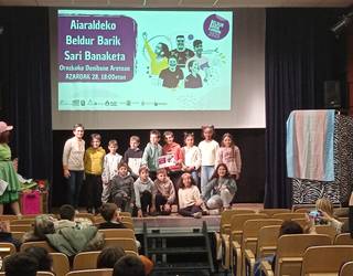 Eskualdeko 'Beldur barik!' lehiaketaren sari banaketa egin zuten ostiralean Orozkon