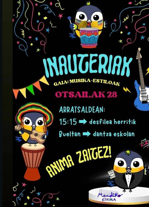 Mendiko Eskolaren Inauteri jaia