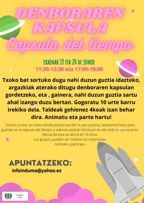 Denboran zehar bidaiatuko duen kapsula