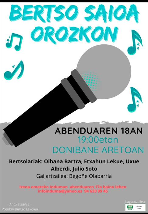 Bertso saioa Orozkon