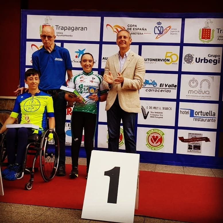 Jone Basterra garaile Euskadiko Handbike Txapelketako erlojupekoan