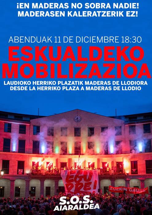 Eskualdeko mobilizazioa Maderas de Llodioko langileen alde