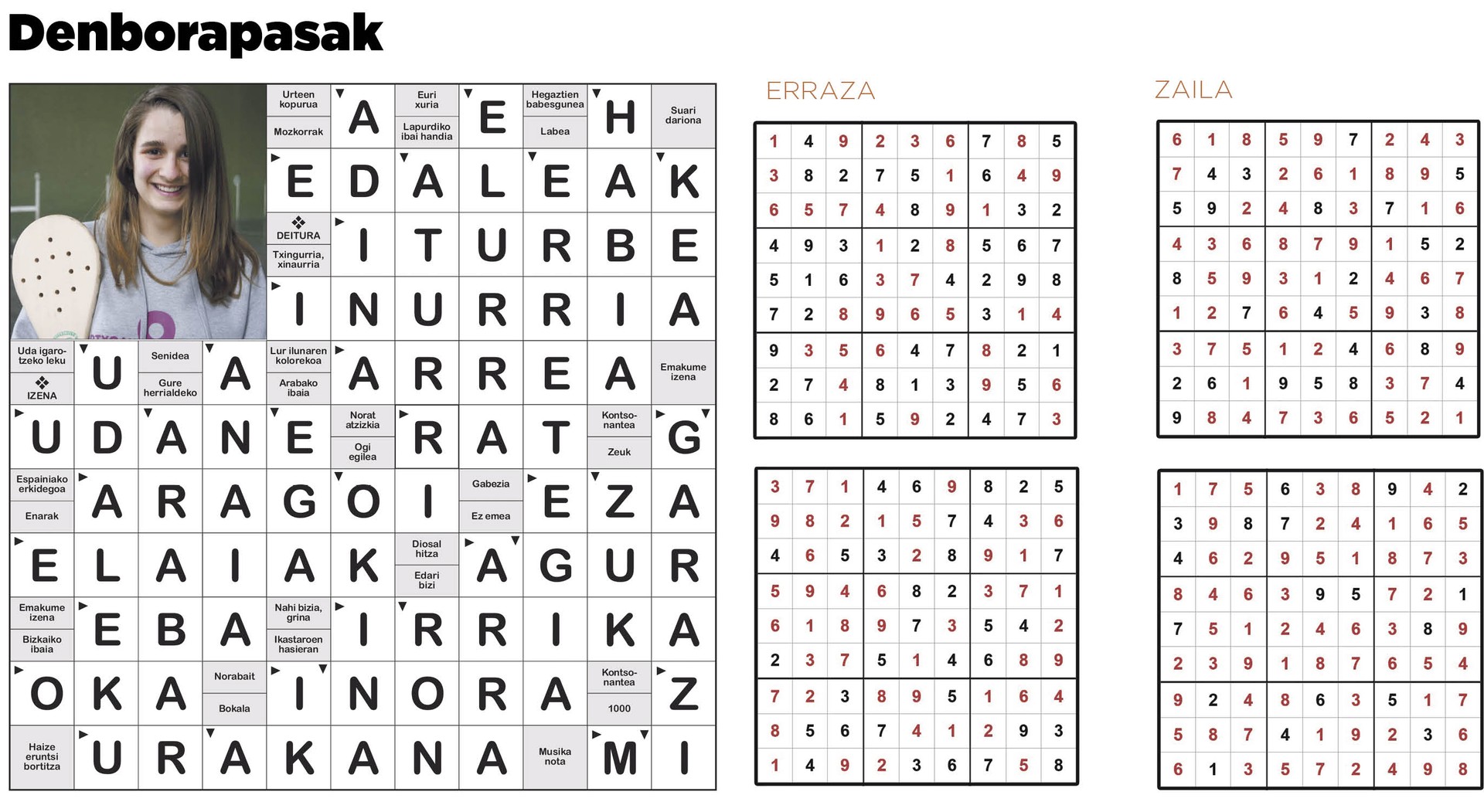 Aiaraldea Hemen hamabostekariaren 94. zenbakiko DENBORAPASEN EMAITZAK
