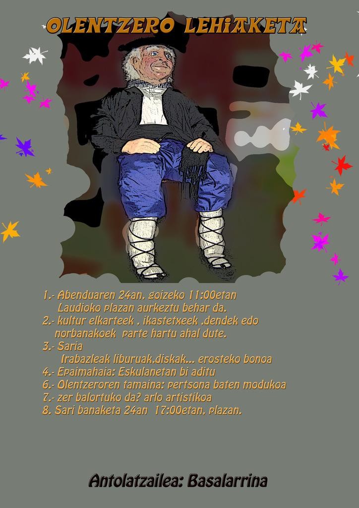 Olentzeroren panpin lehiaketa antolatu du Basalarrinak