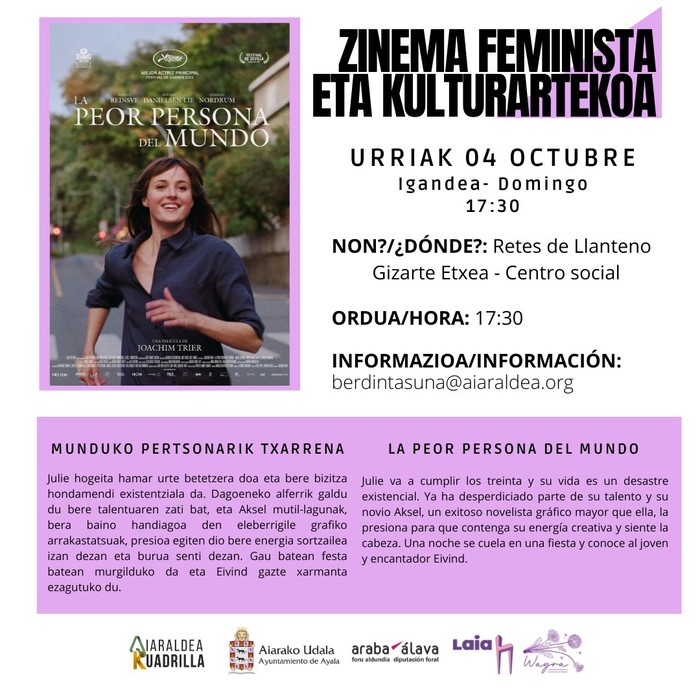 Zinema feminista eta kulturartekoa: "La peor persona del mundo"