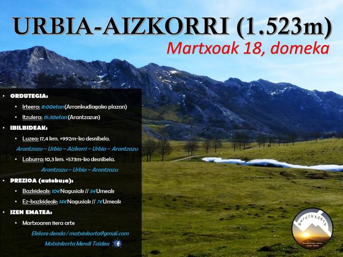 Urbia-Aizkorri txangoa
