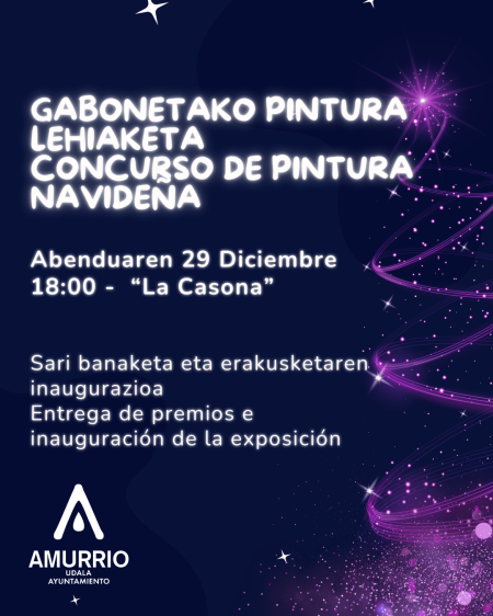 Gabonetako pintura lehiaketaren sari banaketa eta erakusketaren inaugurazioa