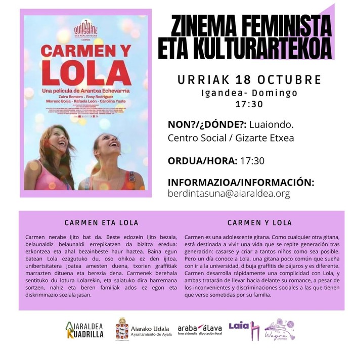 Zinema feminista eta kulturartekoa: "Carmen y Lola"