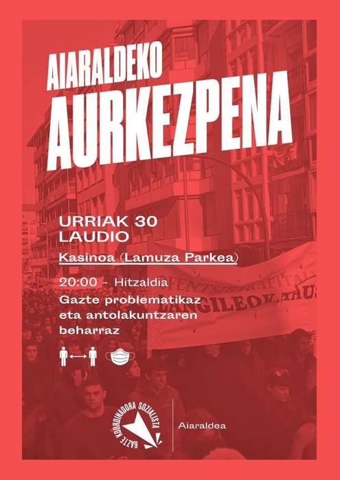 GKSko Aiaraldeko aurkezpena, udal erabilera anitzeko aretoan
