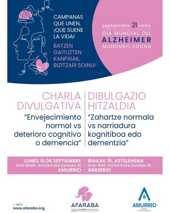 'Zahartze normala VS narriadura kognitiboa edo dementzia'