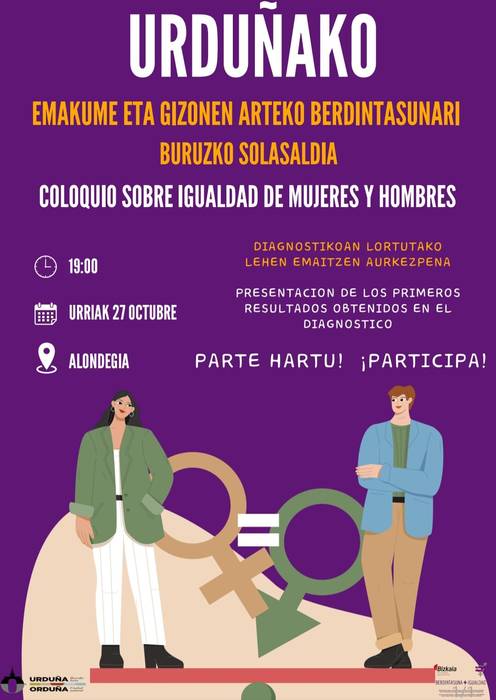 Emakume eta gizonen arteko berdintasunari buruzko solasaldia