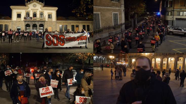 Ehunka lagun mobilizatu dira Laudio eta Amurrion, ostalaritzaren alde