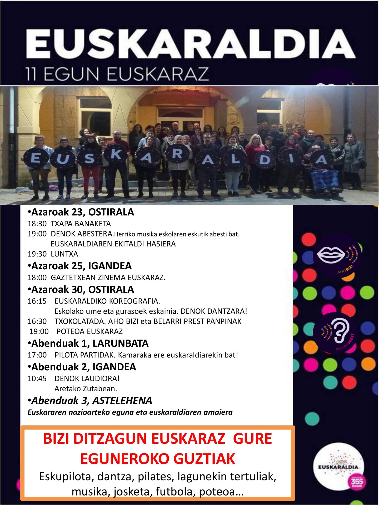Arrankudiagan ere aukera egongo da Euskaraldia ekintzez disfrutatzeko