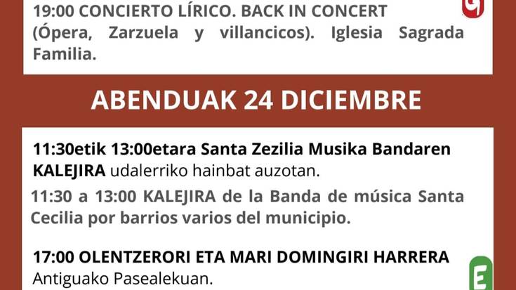 Olentzero eta Mari Domingi Urduñan