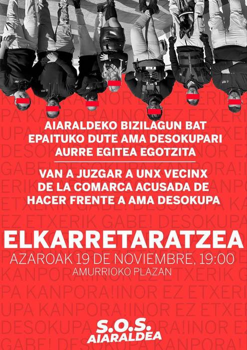 AMA Desokuparen aurkako elkarretaratzea