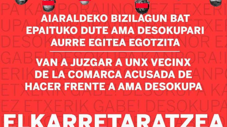 AMA Desokuparen aurkako elkarretaratzea