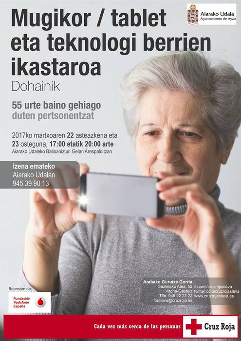Sakelako eta tablet ikastaroa nagusientzat