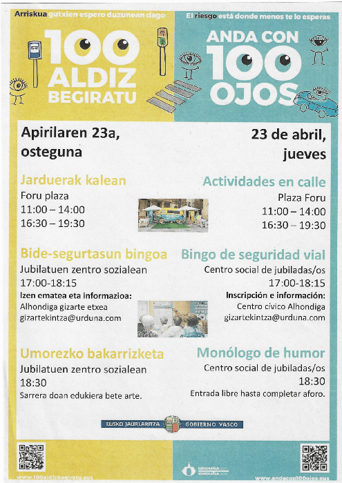 '100 aldiz begiratu' bide segurtasuneko kanpaina