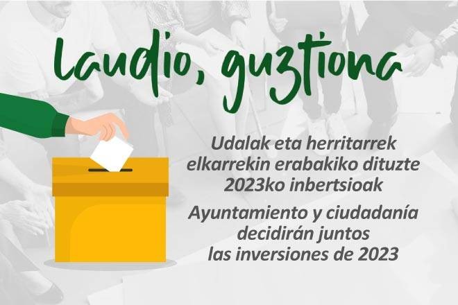 Udalak eta herritarrek elkarrekin erabakiko dituzte 2023ko inbertsioak