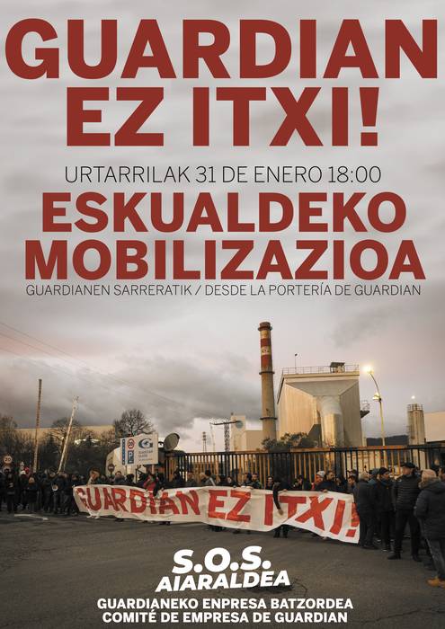 Guardianen itxieraren aurkako mobilizazioa