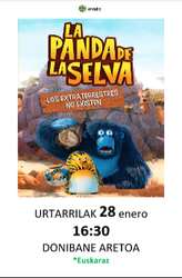"Oihaneko koadrila" haur filma ikusteko 2 sarrera bikoitz
