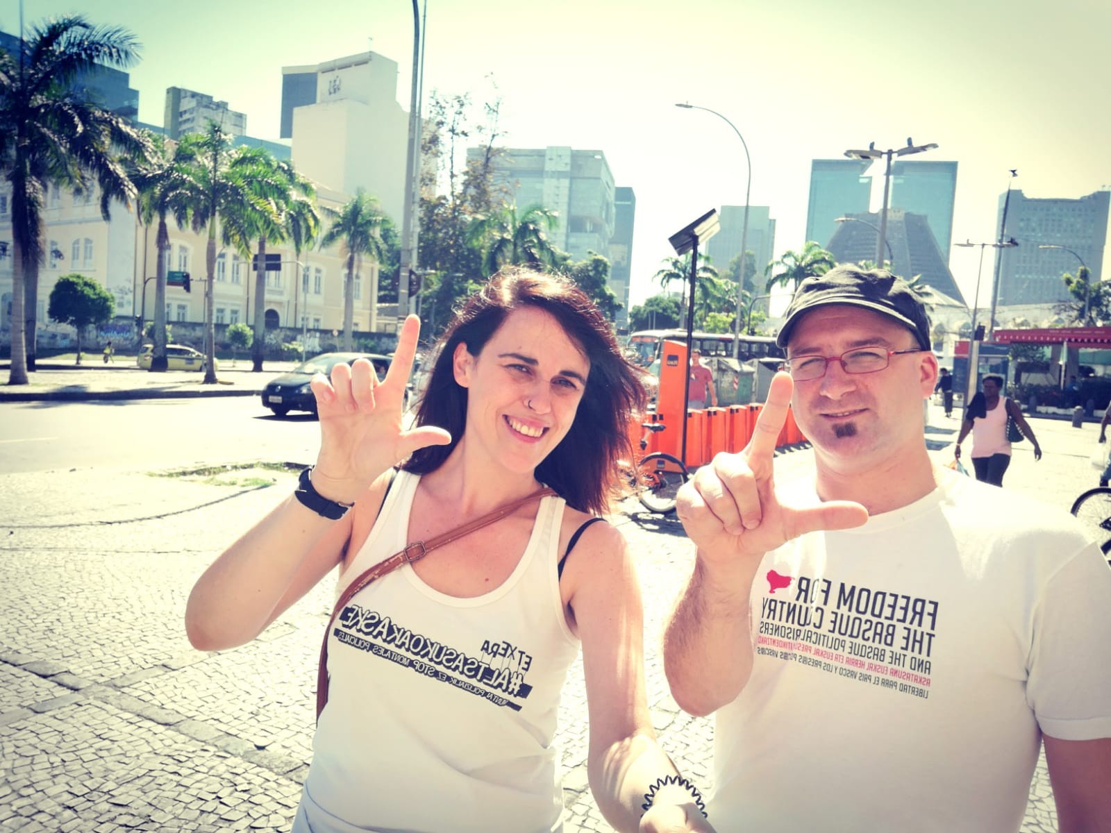 50.000 pertsona baino gehiagoren aurrean aritu dira Maria Rivero eta Eriz Perez, Lula Da Silvaren askatasunaren aldeko jaialdian