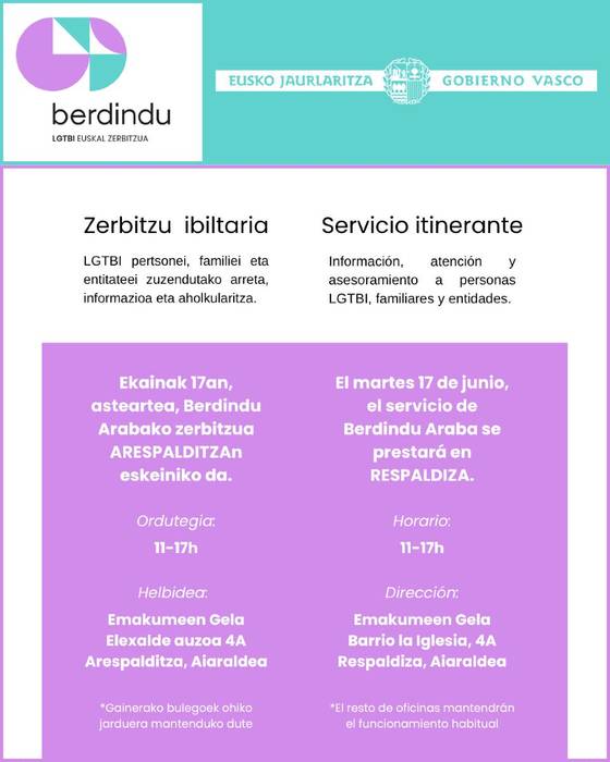 Berdinduren zerbitzu ibiltaria