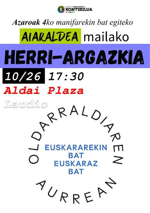 Herri argazkia: Oldarraldiaren aurrean, Euskararekin bat