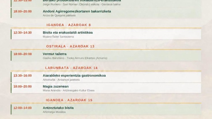 Txakolin Bizi: Bertako produktuen sukaldaritza erakustaldia