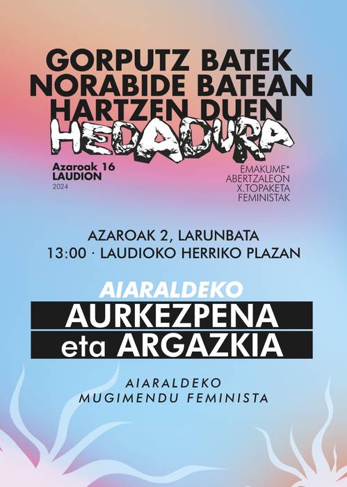 Emakume* abertzaleon X. Topaketa Feministen aurkezpena