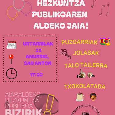 Aiaraldeko Hezkuntza Publikoaren aldeko jaia