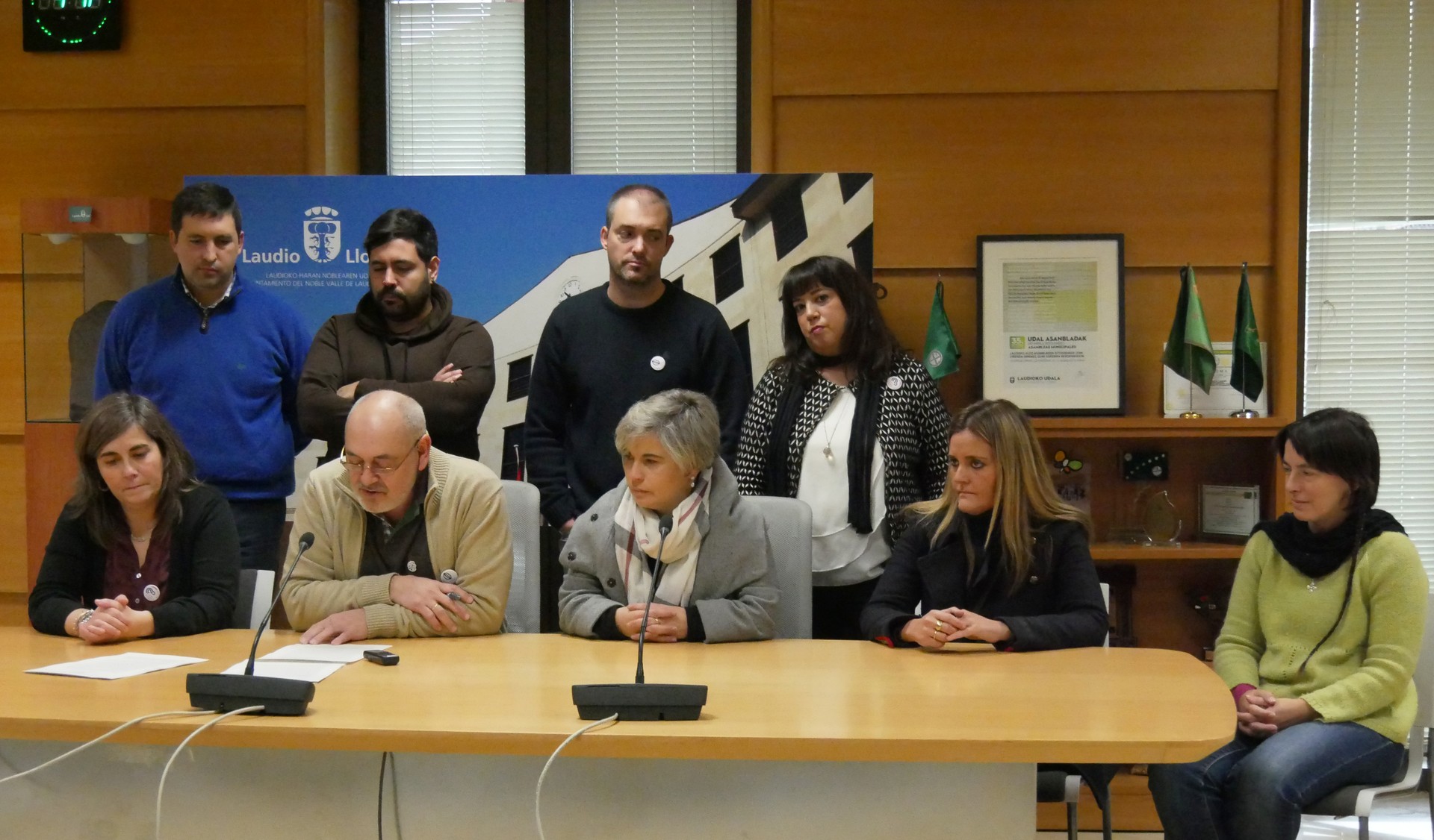 Euskararen aldia “egunero” dela aldarrikatu dute Laudioko Udaleko ordezkari politikoek