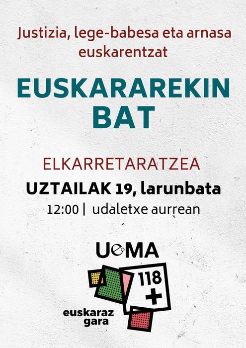 'Euskararekin bat' elkarretaratzeak Orozkon eta Arrankudiaga-Zollon