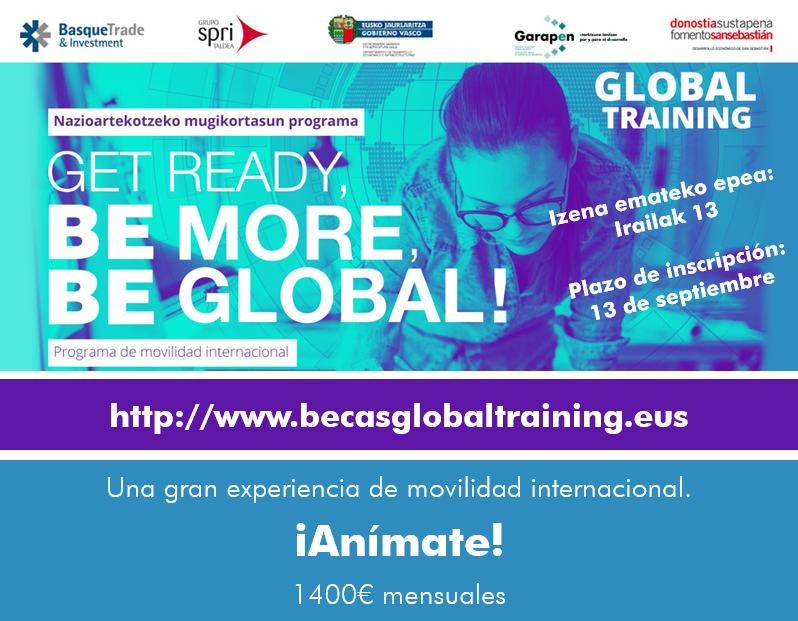 Ireki da Global Training bekak eskatzeko epea, atzerrian praktikak egiteko.