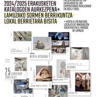Kulturlabeko erakusketen katalogoen aurkezpena eta Lamuzako sormen espazioetara bisita