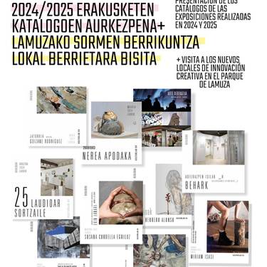 Kulturlabeko erakusketen katalogoen aurkezpena eta Lamuzako sormen espazioetara bisita