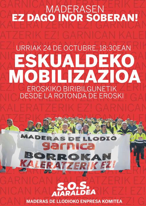 Maderas de Llodioko langileen mobilizazioa