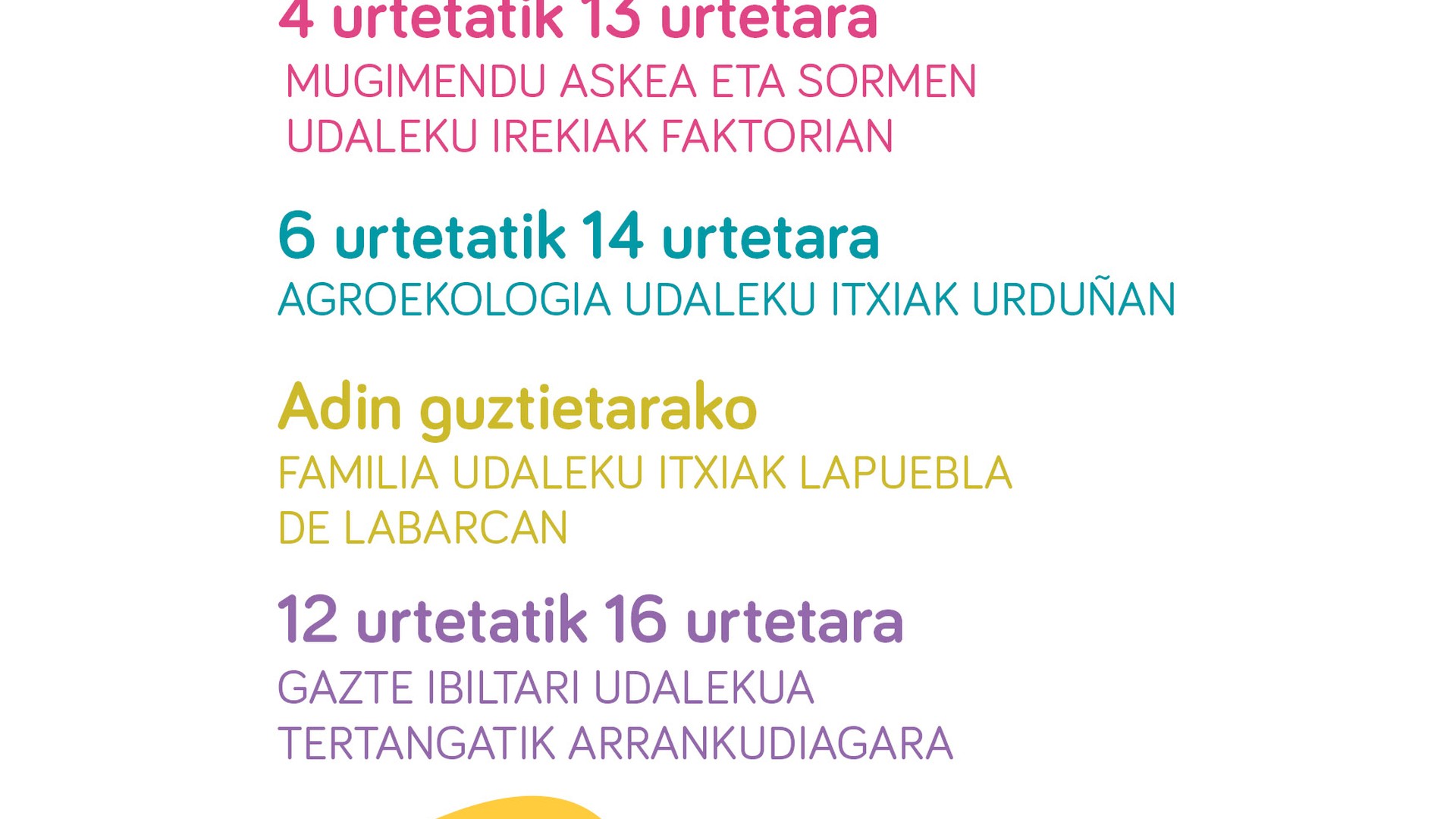 Eman izena Faktoriak antolatutako udalekuetan