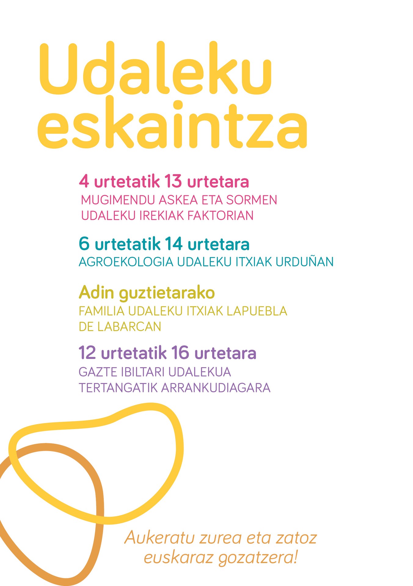 Eman izena Faktoriak antolatutako udalekuetan
