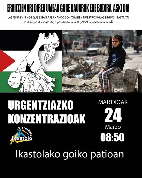 Palestinako umeak ere gure umeak dira