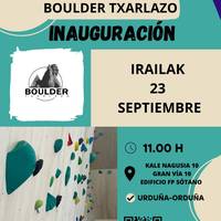 Txarlazoko Boulderraren irekiera