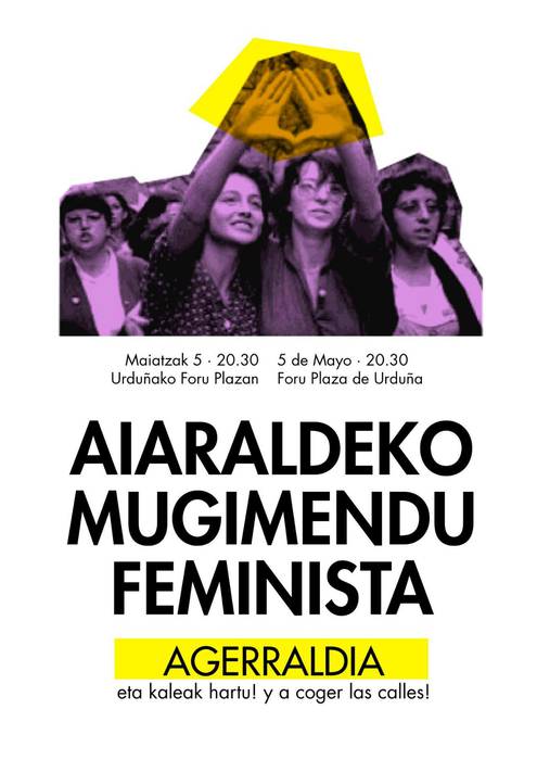 Aiaraldeko Mugimendu Feministaren agerraldia eta kalejira