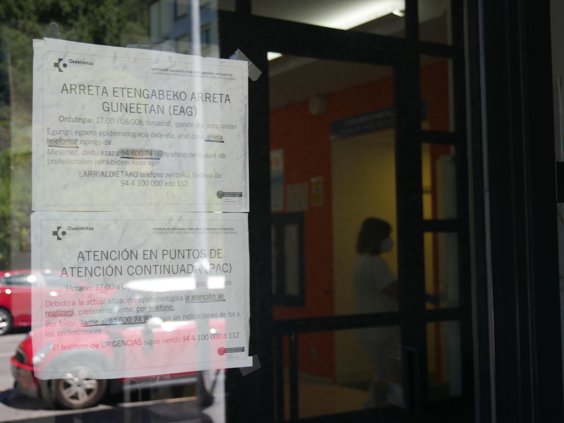 COVID-19 birusaren 8 positibo detektatu zituen atzo Osakidetzak, 6 Laudion eta bana Artziniega eta Amurrion