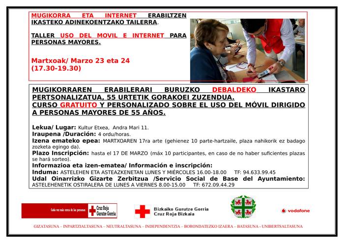 Sakelako eta Internet ikastaroa